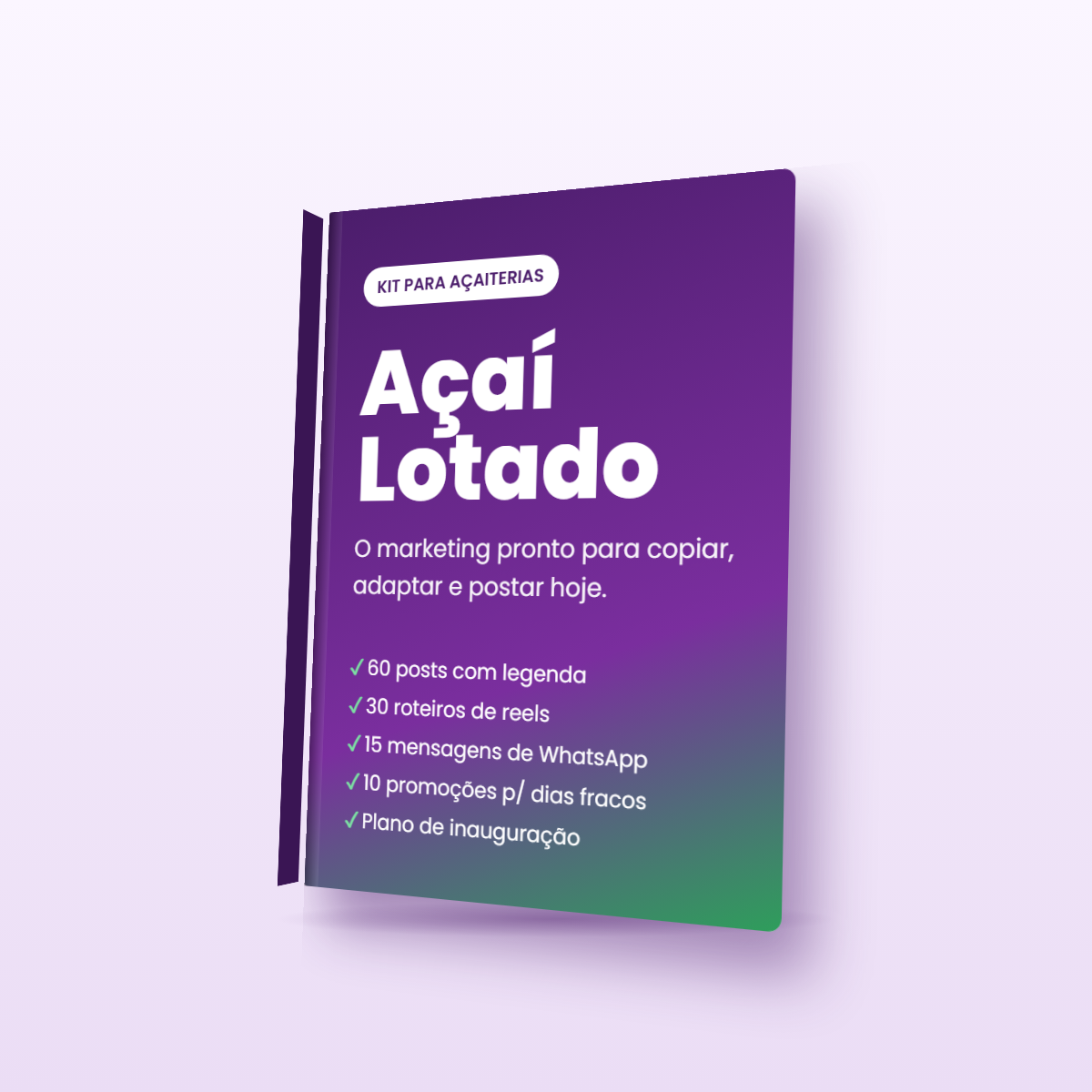 Ebook Açaí Lotado: kit de marketing para açaiterias